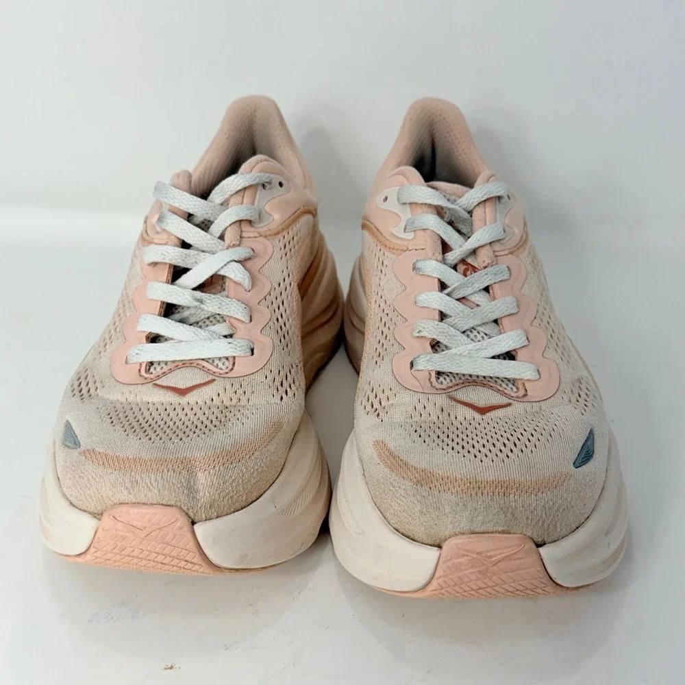 Hoka Bondi 9 Womens 10.5B Running Shoes Rose Quartz Terracotta 1162012 RLTT